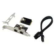 mini PCIE Gigabit Ethernet network card 2 Ports 1000M RJ45 LAN card