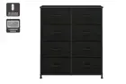 Ovela 8 Drawer Storage Chest (Wood Grain Black), Dressers & Chests of Drawers,