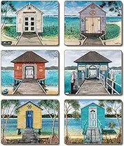 Cinnamon Boathouse Placemats 6-Pieces Set, 34 x 26.5 cm, Multicolor