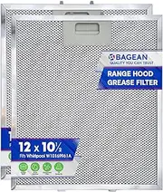 Range Hood Filter Replacement 12" x 10.5" for W10169961A Whirlpool Vent Hood Filter - Aluminum Mesh Stove Vent Filter - Blocks and Filters Kitchen Air Grease in Oven Overhead Exhaust Fan (2)
