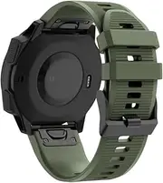 [ISOUDE] 26 22 20MM Quick Release easyFit smart for Garmin Fenix 6X 6 6S pro 5 5X 5S Plus 3 Silicone Strap for Forerunner 935 Watchband