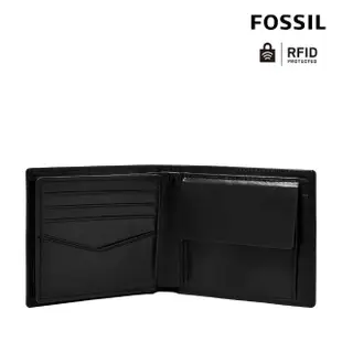 【FOSSIL 官方旗艦館】Ryan 真皮RFID防盜短夾皮帶禮盒組-黑色 MLG0720001