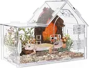Acrylic Jumping Spider Enclosure - Versatile Reptile Enclosure with One-Click Magnetic Closure, Perfect for Tarantula, Gecko, Chameleon, Beetle, Mantis, and Hermit Crab