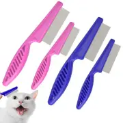 Flea Comb for Cats with Handle, 4 Pcs Flea Brush Tear Stain Comb Grooming Fac...