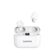 HT18 TWS Bluetooth Earphone LED Display Wireless Bluetooth Earbuds HiFi Stereo in-ear Headphone for iPhone Android - White