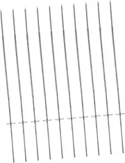 Mipcase 10Pcs Reusable Stainless Steel Barbecue Skewers High Temperature Resistant BBQ Needle Sticks for Outdoor Grilling Comfortable Design for Family and Camping