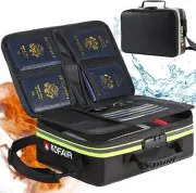 KOFAIR Fireproof Document Bag (16 X 11 X 5 Inch) with Lock & Reflective Strip...