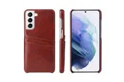 For Samsung Galaxy S21+ Plus Case Deluxe Leather Protective Cover Brown