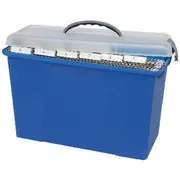 Crystalfile Carry Case Foolscap Clear and Blue