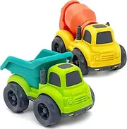 AESTEMON Truck Baby Toys for 1 Year Old Boys, 1 Year Old Boy Toys Cars Dump & Mixer Truck Toddler Toys for 1 2 Year Old Boys, BPA Free, Green Toys Easter Birthday Gifts for 1 2 3 Year Boy Girl