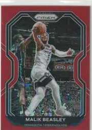 Malik Beasley 2020 Panini Prizm Red Prizm 164/299 #102 Minnesota Timberwolves