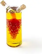 Fox Run 7050 Oil and Vinegar Bottle, Glass, Grape Motif