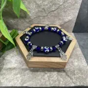 Lucky Evil Eye Hamsa Beaded Bracelet Stretch Protection & Blessings New B5889