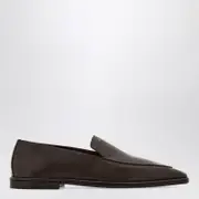 [Ferragamo] Dark brown leather loafer 8 US Brown
