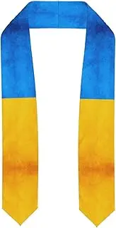 [EdWal] Ukrainian flag print Graduation Stole and Sash Class for Unisex Adult Honor Stole Honor Stole of 2025