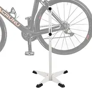 Bike Stand, Floor Adjustable Hook Type Bicycle Stand Rack, Bikes Repair Stand, Portable Home Bicycles Mechanic Workstands, Bike Stands for Indoor Storage Outdoor - Suitable for All Bike (White)