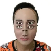 Scary Latex Mask Horror Four Eyes Mask Halloween Costume Party Cosplay Props