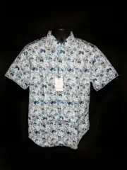 Robert Graham Hagerman Classic Short Sleeve Shirt Size Large