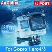 Waterproof Diving Protective Housing Clear Case For GoPro Hero 4 3+ 3 Go Pro OZ