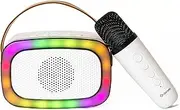 Denver Portable Karaoke Bluetooth Speaker With 6 Voice Effects| USB, Micro SD & AUX In | Rechargeable, LED Light Show, 100 Watt Max Power