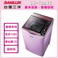 在飛比找鮮拾優惠-【SANLUX台灣三洋】(福利品)13公斤 DD直流變頻超音