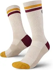 [Outway] Everyday Merino Wool Crew Socks, Moisture-Wicking Athletic Calf Socks with Arch Support for Women and Men