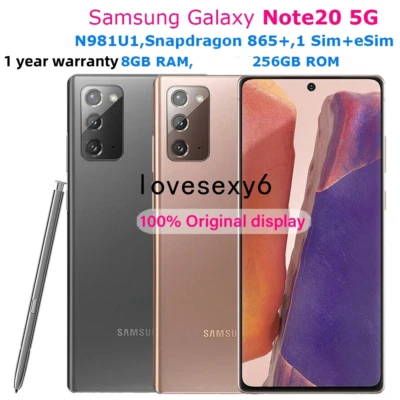 Samsung Galaxy Note20 5G N981N 256GB Unlocked Android Smartphone New Sealed