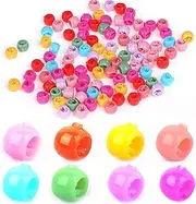 200 Pcs Mini Hair Claw Clips, BetterJonny Mixed Color Mini Hairpins Tiny Plastic Hair Clips Rainbow Beads Clip Sweet Hair Accessories for Girls Women