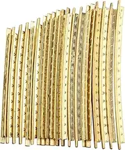 20Pcs Gold Brass Standard Guitar Fret Wires for Electric Classical Acoustic Guitars Banjo Ukulele Mandolin 2mm Width Folk Wooden Guitars Accessory