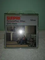 52MM (SUNPAK BRAND) FILTER NEW! ULTRAVIOLET HAZE (UV)!