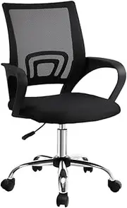 Artiss Ergonomic Office Chair Mesh Computer Desk Chairs Height Adjustable Seat with Lumbar Support, High Back and 360°-Swivel Seating Black for Gaming Room Executive Home