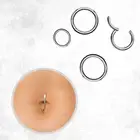 Belly Button Ring Titanium or Surgical Steel Hoop clicker Piercing Jewelry