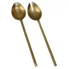 NEW! SET 2 Hendrix ANTIQUE Brass Salad Servers