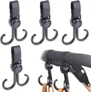 Stroller Hook,4 Pack of Pram Hooks Buggy Clips for Stuff Organize and Hanging Di