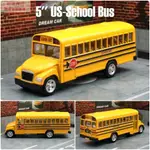 5寸校車 5'' US SCHOOL BUS 回力玩具車 合金仿真汽車模型 蛋糕模型裝飾品擺件禮物