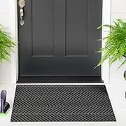 60x120cm / 24x48inches Door Mat,Non-Slip Indoor Outdoor Entry Mat,Dirt-Trapping Weather-Resistant Welcome Mat,Perfect for Front Door,Patio,Office,Home,Grey