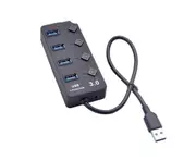 USB Hub 3.0 USB 3.0 Hub Splitter 4 Port On/Off Switch with Power Adapter usb hub for MacBook xiaomi Laptop PC usb hub