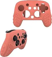 Orange Silicone Cover for Switch 2 Pro Controller, Silicone Protective Case for Switch2 Pro Handle, Dustproof Anti-Slip Case with Precise Cutouts for Switch2 Pro Accessories, All Round Protection,