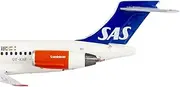 Pre-Built Model Aircraft 11CM 1/400 Scale Alloy Replica Airplane for Scandinavian Airlines MD-87 LN-RMU/OY-KHF Finished Aircraft Model Miniature Airplane Model(84003)