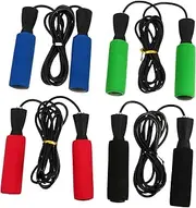BESPORTBLE 4Pcs Sponge Handle Jump Rope for Fitness Portable Exercise Equipment for Students Skipping Rope for Cardio Non Slip Grip for Comfortable Workouts