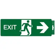 Exit Right Self-Adhesive Sign