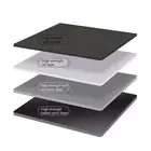AU (Flip Top Double Layer Black )Double Layer Bread Box Metal Bread Storage Bin
