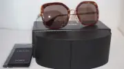 PRADA New Sunglasses Tortoise Pink Silver Brown PR 57US UE06X1 54 22 140