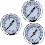 3pcs Bar Pressure Gauge Dual Scale Pressure Gauge Barometer Pressure Gauge Compressed Air Pressure Gauge Compression Pressure Back Male Thread Pressure Gauge Cup Holder Ashtray