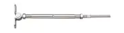 STAINLESS WALL MOUNT & HAND SWAGE STUD, 3/16" 316 SS