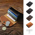 【TT404】🔥免運🔥真皮手工卡片夾 鈕扣式 零錢包 皮包 短皮包 皮件 卡夾