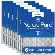 Nordic Pure 16x20x4 (3 5/8) Pleated MERV 12 Air Filters 6 Pack