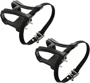 FOYTOKI 1Set Bike Toe Clips with Straps Durable and Lightweight Foot Secure Accessories for Improved Safety Cycling Adventures