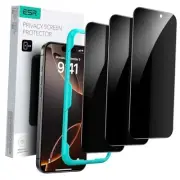 3 Pack for iPhone 16 Pro Max Privacy Screen Protector, Anti-spy Tempered