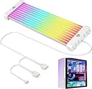 RGB PSU Cables Led Strips - Mother Board Control,24 Pin Motherboard Extension Cable, ARGB Motherboard Supply, 5V with Diffused Soft Silicone Tube